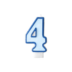 Narozeninová svíčka číslo 4 modrá